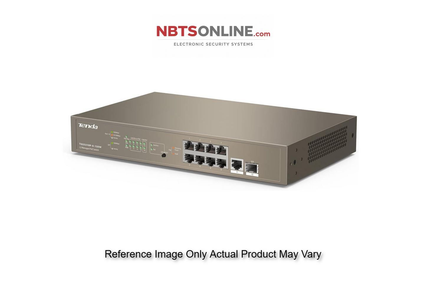 Tenda TEG5310P, Layer-3 Gigabit Managed PoE Switch, Enterprise 10 Port PoE Switch with 8 x PoE+ @ 150W