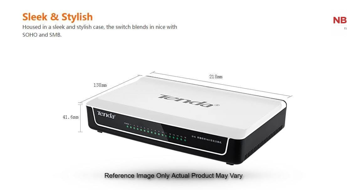TENDA TE-S16 16-Port Mini 10/100Mbps Fast Ethernet Switch