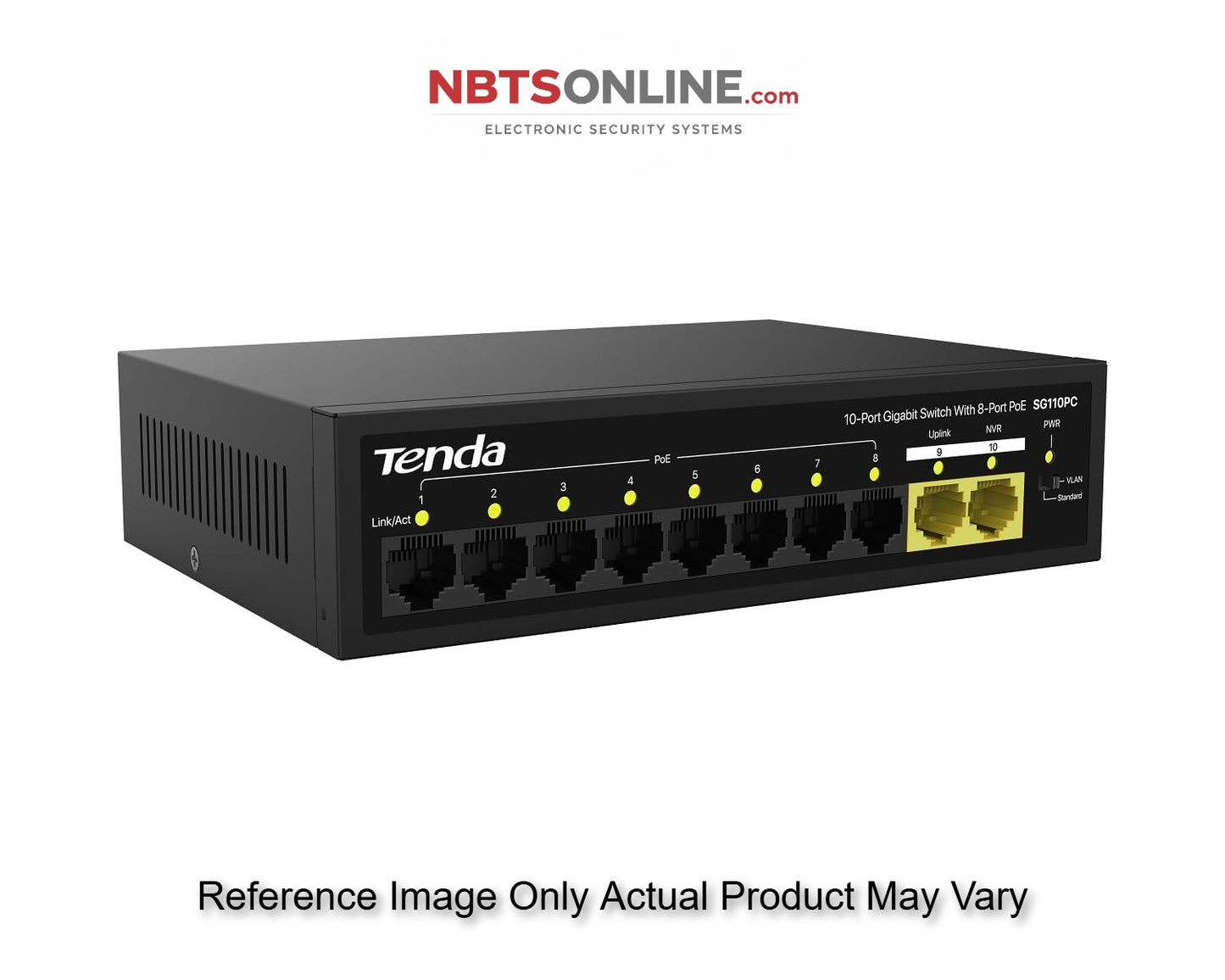 Tenda SG110PC 10-Port Gigabit Lite PoE Switch with 8-Port PoE