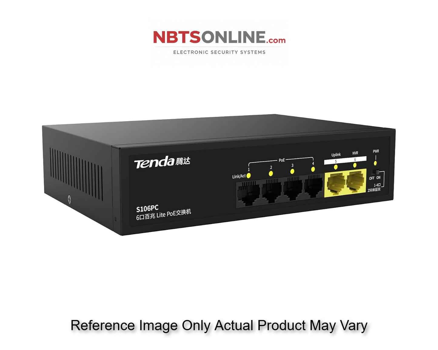 Tenda S106PC 6-Port 100M Lite PoE Switch with 4-Port PoE