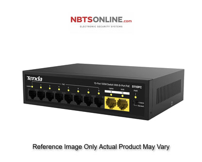 Tenda S110PC 10-Port 100M Lite PoE Switch with 8-Port PoE