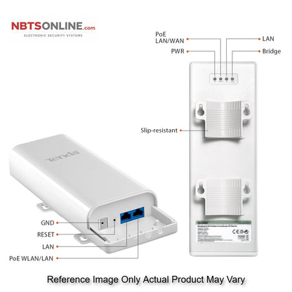 Tenda O3 2.4GHz N150 Long Range Smart Manage Outdoor CPE | 12dBi, 5km+ | Point to Point Wireless Bridge | Fast Ethernet PoE Ports | AP/Station/WISP/P2MP/Repeater/Router | 6KV Lightning Protection