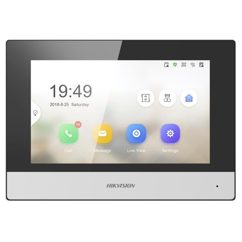 HIKVISION Ds-Kh6320-Wte1 IP Vdp 7 Inch Touch Screen LCD Monitor, Multi