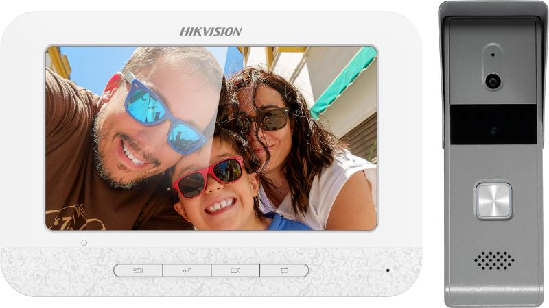 Hikvision Video Door Phone DS-KIS203T, Water proof 4-wire analog video intercom kit One call button