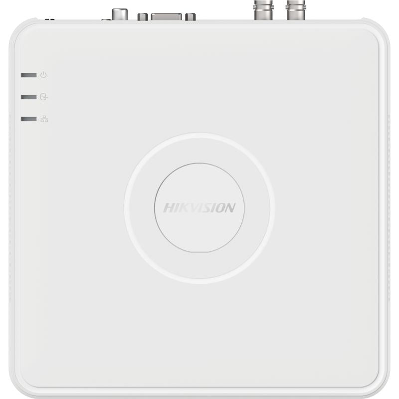 Hikvision DS-7104HGHI-M1/T 4-Channel Turbo HD DVR | 2-Way Audio Support | 1080p Lite Recording | H.265 Pro+ Compression | Motion Detection 2.0 | HDMI & VGA Output | Remote Viewing via Hik-Connect