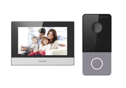 HIKVISION IP Based Wireless Video Door Phone/Bell|7-inch Colorful TFT Screen|Resolution 1080p|Wide Angle Coverage|BuiltIn Microphone & Loudspeaker|Echo Cancellation|Water& Dust Resistant