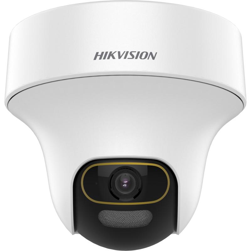 HIKVISION 2MP ColorVu Audio PT 360° Built-in Mic IR White Light with Solid Light Alarm Motion Detection 2MP HD Indoor CCTV Camera [DS-2CE70DF3T-PTS] for 2MP & Above DVR + BNC/DC