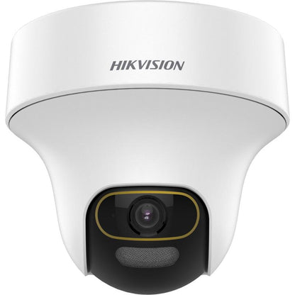 HIKVISION 2MP ColorVu Audio PT 360° Built-in Mic IR White Light with Solid Light Alarm Motion Detection 2MP HD Indoor CCTV Camera [DS-2CE70DF3T-PTS] for 2MP & Above DVR + BNC/DC