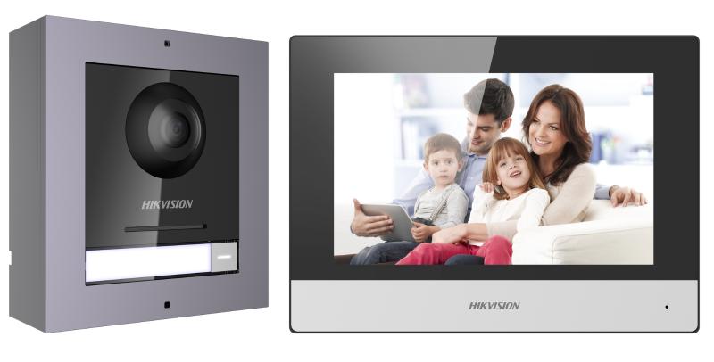 Hikvision IP Based Video Door Phone/Bell|7-inch Colorful TFT Screen|Video Resolution 1080p|Wide Angle Coverage|BuiltIn Microphone Loudspeaker|Echo Cancellation|Water& Dust Resistant| Wired