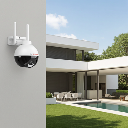 CP Plus CP-Z43Q 4MP Wi-Fi PT camera (Outdoor) Full Color Outdoor Smart Security Camera, CTC Technology|360˚with Pan & Tilt,Two Way Talk